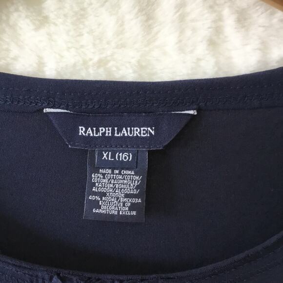 Ralph Lauren Girl Black Dress with Purple Belt - Picture 3 of 15